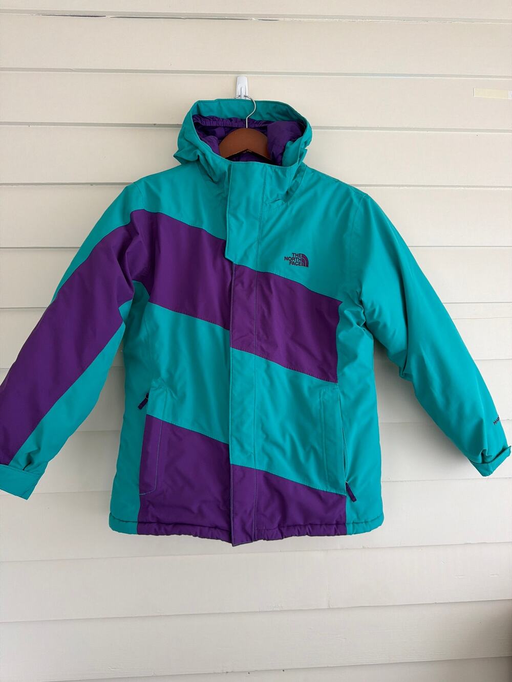 North Face Girls XL 18 HyVent Insulated Ski Winter Jacket 2011 Teal Purple